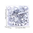 thumbnail image 3 of Christmas Tree Ornament Set 16Pcs Plastic Candy Ball Hanging Ornaments Set Christmas Home Holiday Party Decorations, 3 of 7