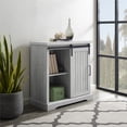 thumbnail image 5 of 32" Ferme Moderne Rainuré Porte Accent TV Stand - Gris Pierre, 5 of 5