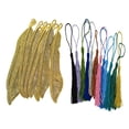thumbnail image 5 of 10 Pieces 110mm que Feather Bookmarks with Loop & 12 Silky Tassel Pendant DIY Handmade Beading Book Markers School Office Reading Gift, 5 of 8