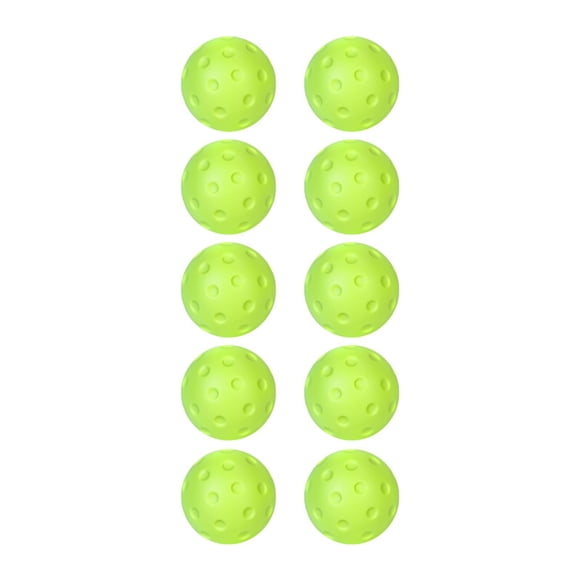 Siruishop 10 Pieces Silent Pickleball Foam Ball PU Foam Soft for Girls Boys Activities green