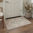 thumbnail image 4 of 2x7 Area Rugs for Hallway Machine Washable Non Slip Low Pile Runner, Floral Medallion Print Pattern Lightweight Indoor Carpet for Laundry Room, Bedroom, Bathroom, Blushed Oatmeal, 4 of 4