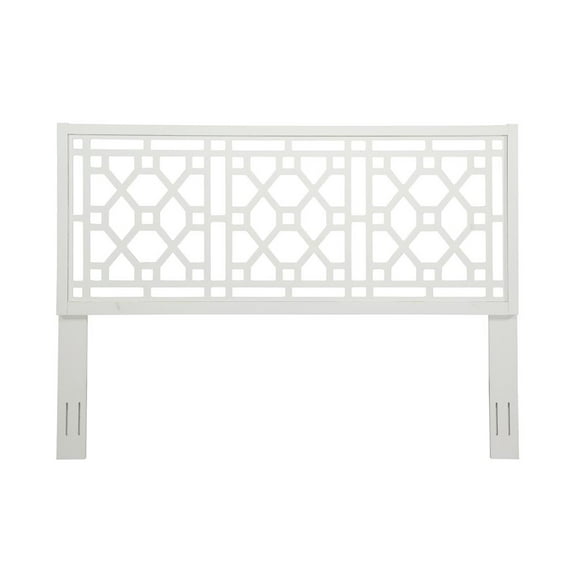 Comfort Pointe Thomas Chippendale White Wood Headboard - King