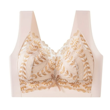 Ploknplq Seamless Bras for Women Push Up Bras Wireless Bras for Women Traceless Tank Top Underwear Integrated Fixed Cup Chest Gathering Collecting Side Breast Bra Bras for Women Backless Bra Pink 2XL