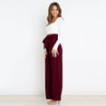 thumbnail image 4 of CHWGFWL Wide Leg Pants Ladies Workplace Trousers Casual Versatile Straight Pants Temperament Elegant Pocket Belt Pants Womens Wide Leg Pants Work Pants for Women(Red,M), 4 of 6