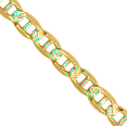 thumbnail image 2 of 14K Solid Yellow Gold 7mm Concave Anchor Mariner Link Chain Necklace, 2 of 4