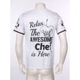 thumbnail image 6 of ZALDITA Unisex 3D Chef Shirts Personalized All Over Printing Chef Uniform for Hotel Kitchen White M, 6 of 7
