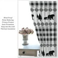 thumbnail image 3 of Rustic Curtains Black and White Buffalo Check Wildlife Woodland Tree Black Silhouette Abstract Art Bedroom Living Room Rod Pocket Decoration Window Drapes 2 Panels W26xL84in, 3 of 6