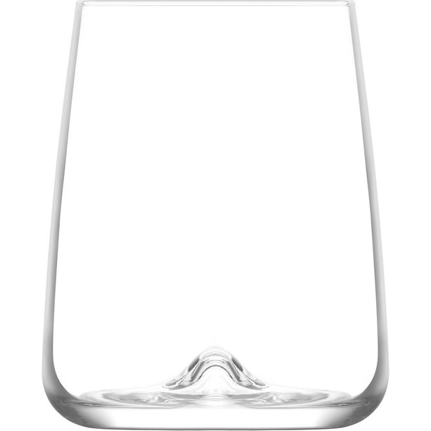 Juego 6 Vasos Copa Stemless Terra Vidrio Cristal 475 ml Para Cocina, Banquetes, Fiestas