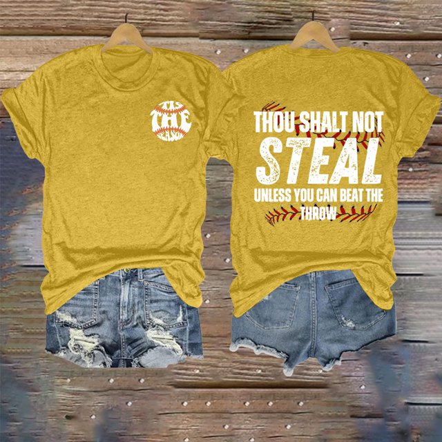 YLHFASHION T-shirt de Baseball pour Femmes, T-shirt Cœur de Baseball, T-shirt Décontracté à Col Rond et Manches Courtes, Soldes Aujourd'hui, T-shirt à Manches Courtes pour Femmes