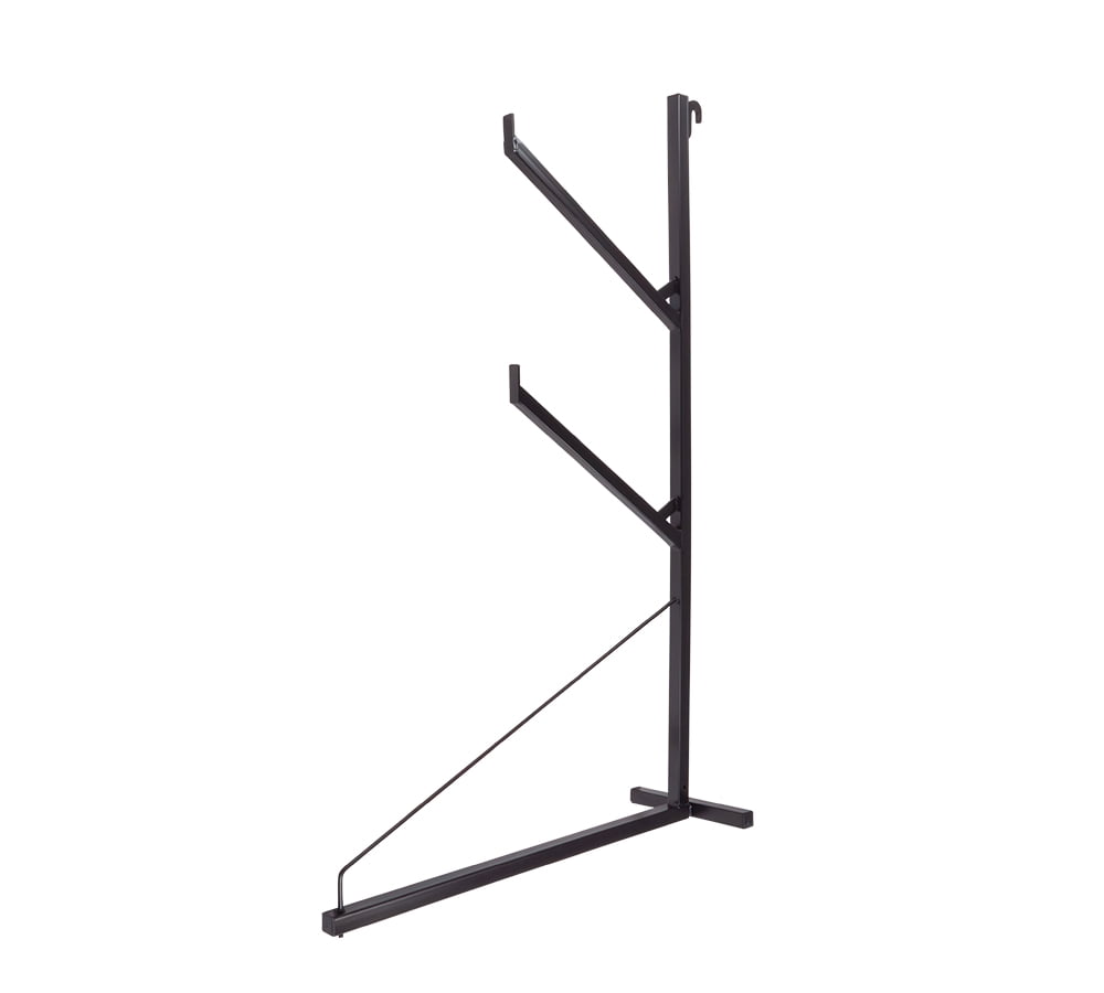 4 Pack Shipping Container Pipe Rack w/ Workbench - 29-1/8"(L) x 53-1/8"(H), 550 lbs WLL Black Powder Coated Steel Rack for Trailer Containers - Welded Hook, Easy Installation