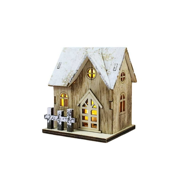 Toystoory Navidad LED casa de brillante exquisita iluminación de jardín cabaña miniatura colgante luminoso Festival árbol decoraciones de Kits de decoración para fiestas Tipo 2 Toystoory HA068042-02