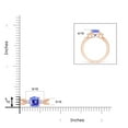 thumbnail image 4 of ANGARA Natural Cushion 1.5 ct Tanzanite Split Shank Ring with Rope Detailing in 14K Rose Gold for Women (Size-7mm) | December Birthstone, Anniversary, Jewelry Gift for Women | Natural Tanzanite Ring, 4 of 8