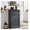 Dark Grey, variant on Tilt Out Garbage Bin, Dog Proof Laundry Hamper with Barn Door, 10 Gallon Can Bin with Storage Basket for Kitchen (Dark Grey)