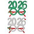 thumbnail image 1 of Gafas de Nochevieja 2026. Accesorios fotográficos para fiestas navideñas para adultos y niños. Gafas festivas para la fiesta de fin de año., 1 of 7