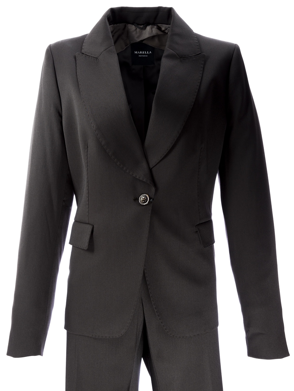 two piece white pantsuit