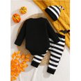 thumbnail image 4 of Beilxfa Newborn Baby Boy Halloween Outfit Ghost Romper Pants Hat Set My First Halloween Baby Boy Outfits, 4 of 6