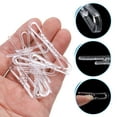 thumbnail image 4 of 500Pack Durable Plastic Alligator Clips, 1.57" Clear U Shape Shirt Clip Clothespins with Teeth, 4 of 6