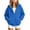 Blue 1, variant on LOINRODI Girls Zip Up Raglan Hoodie Jacket Loose Pocket Solid Color Long Sleeve Casual Kids Outerwear Blue 13 Years