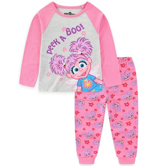 Sesame Street Abby Cadabby Long Sleeve Shirt and French Terry Pants Set (Girls), 2 Piece Set, Sizes 12M-4