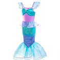 thumbnail image 4 of Girls Mermaid Costume Dress with Accessories Halloween Birthday Princess Outfits Dress, 6-7Y, 4 of 8