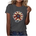 thumbnail image 2 of Busydd Independence Day T Shirts for Women Casual Short Sleeve Round Neck Summer Tops Trendy USA Patriotic Graphic Tees Tshirts Comfortable Cotton Going Out Tops S, 2 of 4