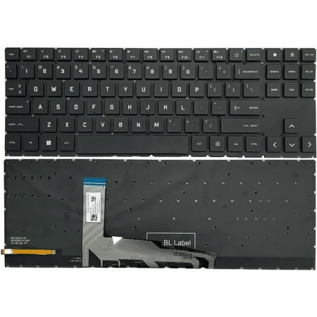 New US Backlit Keyboard Without Frame for HP Omen 15 15-EN 15-EK 15Z-EN 15T-EK 15-EK000 15-EK0019NR 15-EN 15-EN0010CA 15-EN0013DX 15-EN0023DX TPN-Q238 TPN-Q236 TPN-Q265 TPN-Q267 V193446CS1