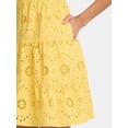 thumbnail image 4 of Time and Tru Women's Sleeveless Eyelet Dress, Sizes XS-XXXL, 4 of 4