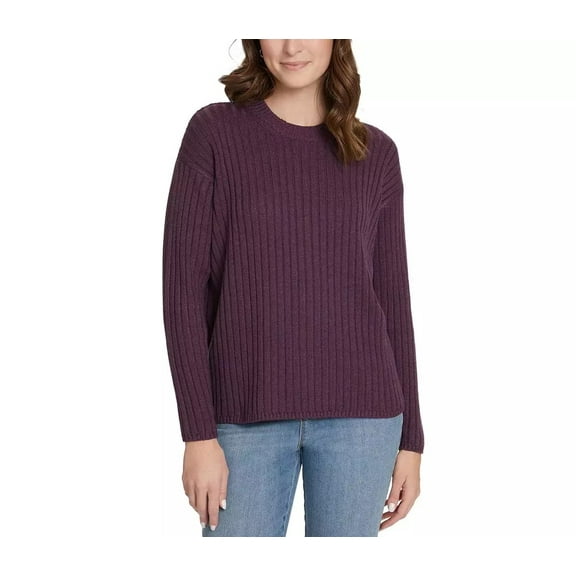 Jessica Simpson Ladies' Ribbed Sweater (Purple, M)