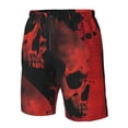 thumbnail image 4 of Balery Red And Black Abstract Skull Traje de Baño Estilo Hawaiano para Hombre, Shorts de Secado Rápido con Bolsillos-Large, 4 of 6