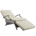 thumbnail image 2 of Modway Envisage Outdoor Patio Wicker Rattan Lounge Chair in Light Gray/Beige, 2 of 11