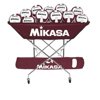 Volleyball Cart for 24 Balls by Mikasa Sports, Maroon - 48'' x 22'' x 40''