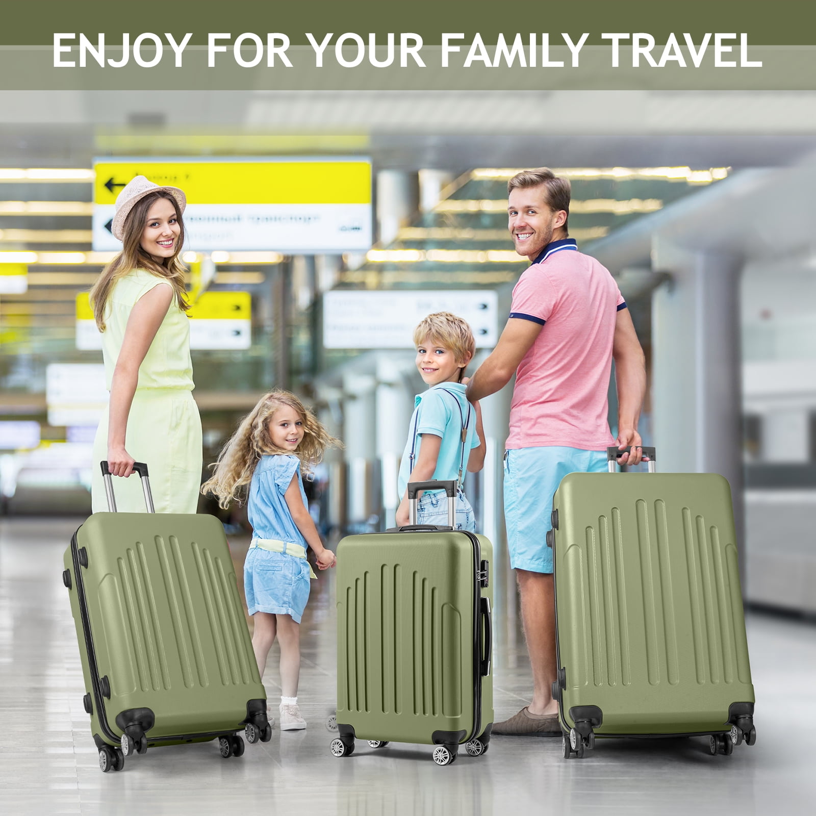 Zimtown 3-Piece Nested Spinner Luggage Set with TSA Lock, Sage Green, Productos de Viaje - Walmart.com Zimtown 3-Piece Nested Spinner Luggage Set with TSA Lock, Sage Green, Productos de Viaje - Walmart.com
