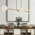 thumbnail image 7 of Alora Lighting Lp549448op Cassia 4 Light 48" Wide Linear Chandelier - Black, 7 of 7