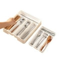 thumbnail image 6 of Homelife 1/2Pcs Drawer Organizer Expandable Kitchen Tray for Utensils Adjustable Flatware Holder with 4/6 Compartments Cutlery Storage Divider for Spatulas Spoons Forks, 6 of 13