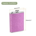 thumbnail image 2 of Uxcell 8oz 230ml Stainless Steel Hip Flask for Camping Hiking Outdoor Activity, Bling Purple, 2 of 6