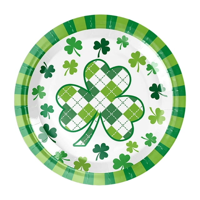 Kitchen Gadgets St. Patrick'S Day Party Theme Tableware Set Disposable Decorative Tableware Paper Set