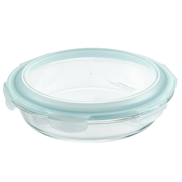 LocknLock Purely Better Glass Round Pie Baking Dish and Food Container