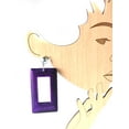 thumbnail image 2 of Clip-on Earrings Square Earrings Purple Non Pierced, 2 of 2