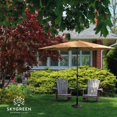 thumbnail image 4 of Sombrilla Para Exterior Con Base Metalica Jardin Playa 3 Mts cafe Sky Green HJSB30140003, 4 of 8
