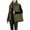 Green, variant on Womens Zip Up Puffer Vest Stand Collar Sleeveless Padded Jacket Coat Loose Fit Mockneck Outerwear Winter Zipper Tops Khaki XXL