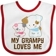thumbnail image 3 of Inktastic My Grampy Loves Me Girls Girls Baby Bib, 3 of 4
