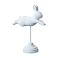 thumbnail image 2 of Uutvery Standing Flying Wooden Bunny, Carved Rabbit Figurine for Easter Decor, White Wood Bunny Ornament for Shelf Mantel, Spring Home Accent Statue, 8.3x6.6x2.7 Inches, 2 of 6