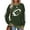 Green, variant on ZJXFGS Ladies Football Sweatshirtsfootball Pullover Womenfootball Crewneck Womenfootball Mom Sweatshirts for Women Green L