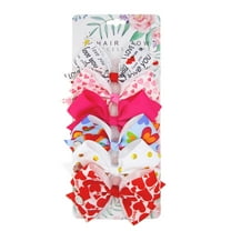 Weikingp Hair Clips 6 Pcs Hair Bows Gradient Bowknot Headdress Ropes Decorations Headdress Decoration for Girls Bobby Pins Hair Clips for Women Butterfly Hair Clips () Multicolor4 Polyester