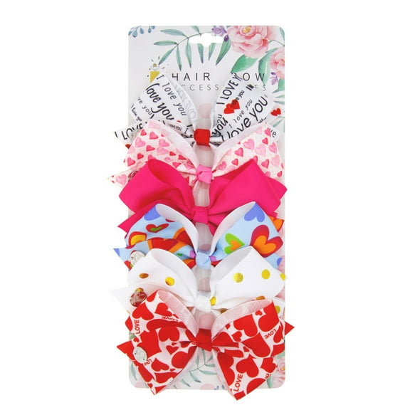 Weikingp Hair Clips 6 Pcs Hair Bows Gradient Bowknot Headdress Ropes Decorations Headdress Decoration for Girls Bobby Pins Hair Clips for Women Butterfly Hair Clips () Multicolor4 Polyester