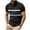 C-Black, variant on Wyobmus Men's Shirts Casual Short Sleeve Button Down Shirts Striped Crochet Classic Collared Shirts C-Black