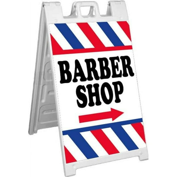 4 Less Barber Shop Signicade A-Frame Sign Sidewalk Pavement Sign - wb