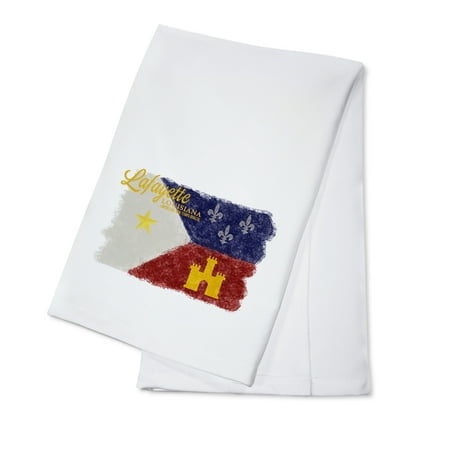 

Lafayette Louisiana Let the good times roll Flag (100% Cotton Tea Towel Decorative Hand Towel Kitchen and Home)