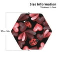 thumbnail image 2 of Pofeuu Ladybugs and Red Hearts Print Coasters for Drinks, 4Pack PU Leather Coasters, Bar Drink Coasters for Tabletop Protection, Furniture from Damage-Hexagon, 2 of 6