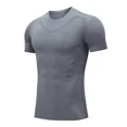 thumbnail image 3 of Ropa de bicicleta de primera capa para hombre, camiseta Interior deportiva para ciclismo, camisetas de compresión, manga corta para correr y Fitness, 3 of 5